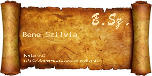 Bene Szilvia névjegykártya